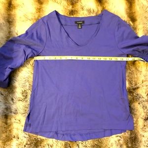 Grape purple long sleeve v-neck top